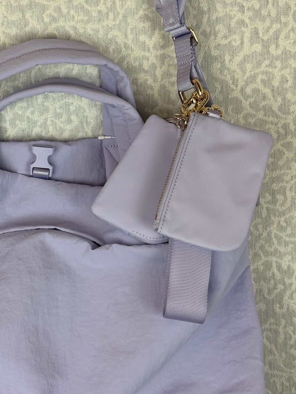 lululemon athletica Lavender Dual Pouch Wristlet Key Card Pouch Set w.Strap NWT - Picture 9 of 10